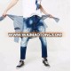 New design ripped denim jeans pants with patch for men